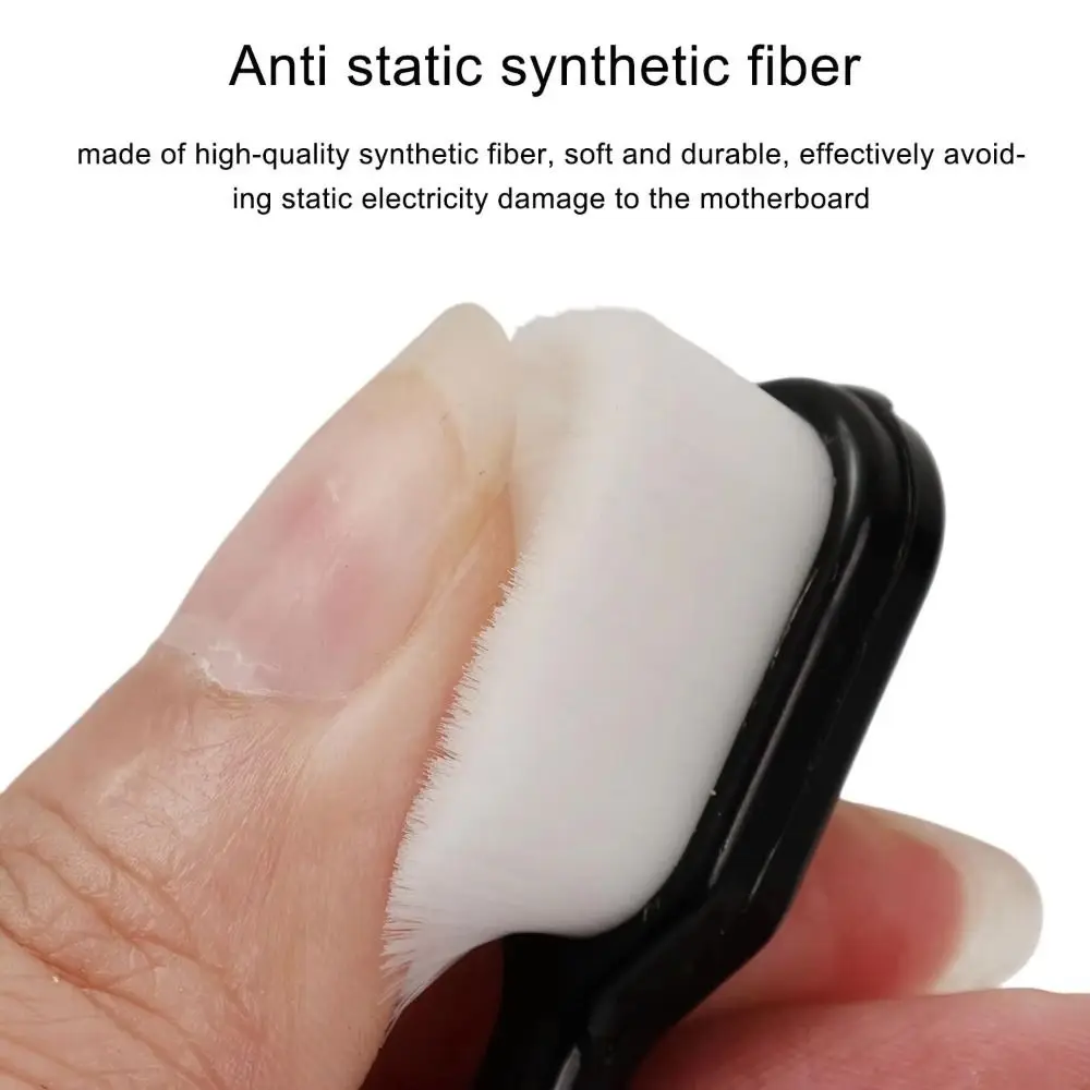 1/3/5Pcs 18cm Anti Static Fiber Brush Synthetic Fiber Soft Bristle Motherboard Cleaning Brush Red Black Lint Free