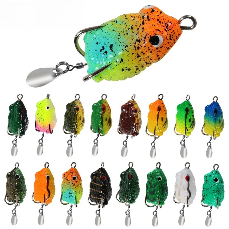

6pcs 2.5cm/3g Mini Frog Soft Bait Bionics Sequin Frog Bait Artificial Lifelike Artificial Fishing Lures Lure Swimbait