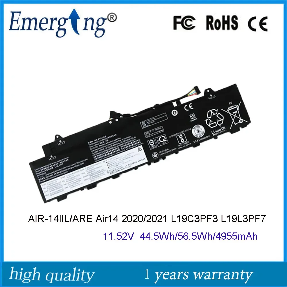 Imagem -01 - Bateria para Lenovo Ideapad 514 Air-14iil Are 5-14are05 14iil05 14alc05 Slim 5-14iil0 L19c3pf3 L19l3pf7 L19m3pf4 5b10w L19m3pf3 Bateria bateria para lenovo ideapad 514 air 14iil are 5 14are05 14iil05 14alc05 slim 5 14iil0 l19c3pf3 l19l3pf7 l19m3pf4 5b10w l19m3pf3 bateria 01