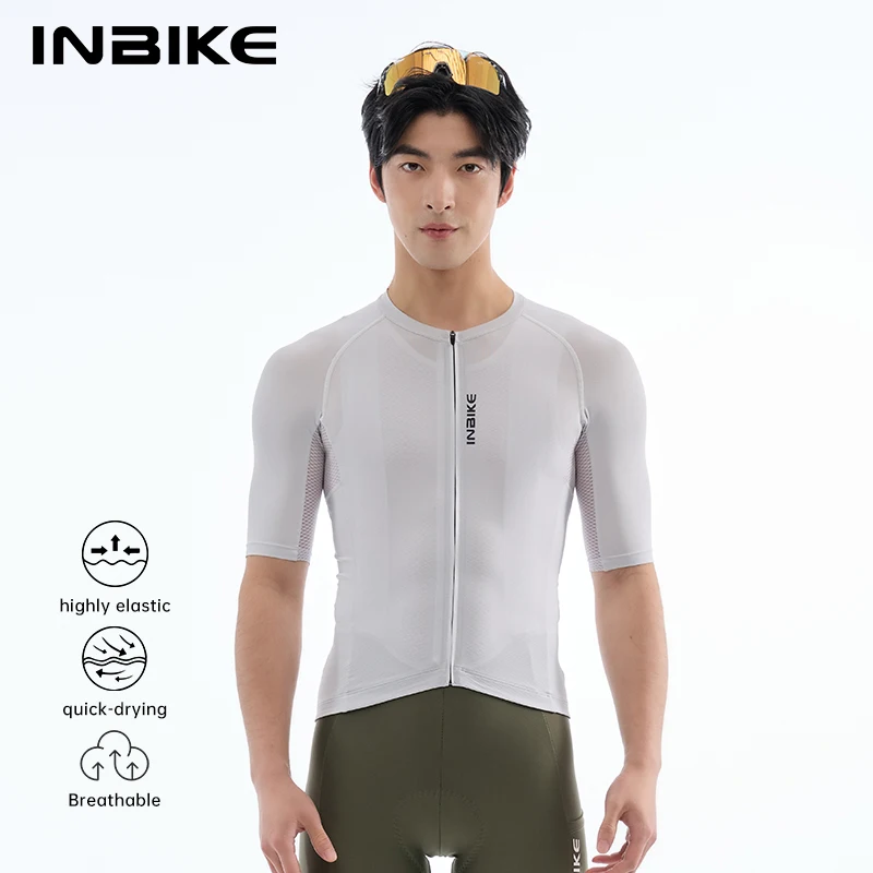 INBIKE Herren-Radtrikot, atmungsaktives Netzgewebe, schnelle Wärmeableitung, Sport-T-Shirt, Sommer, Fahrrad, kurzärmelig, Rennrad, MTB, C