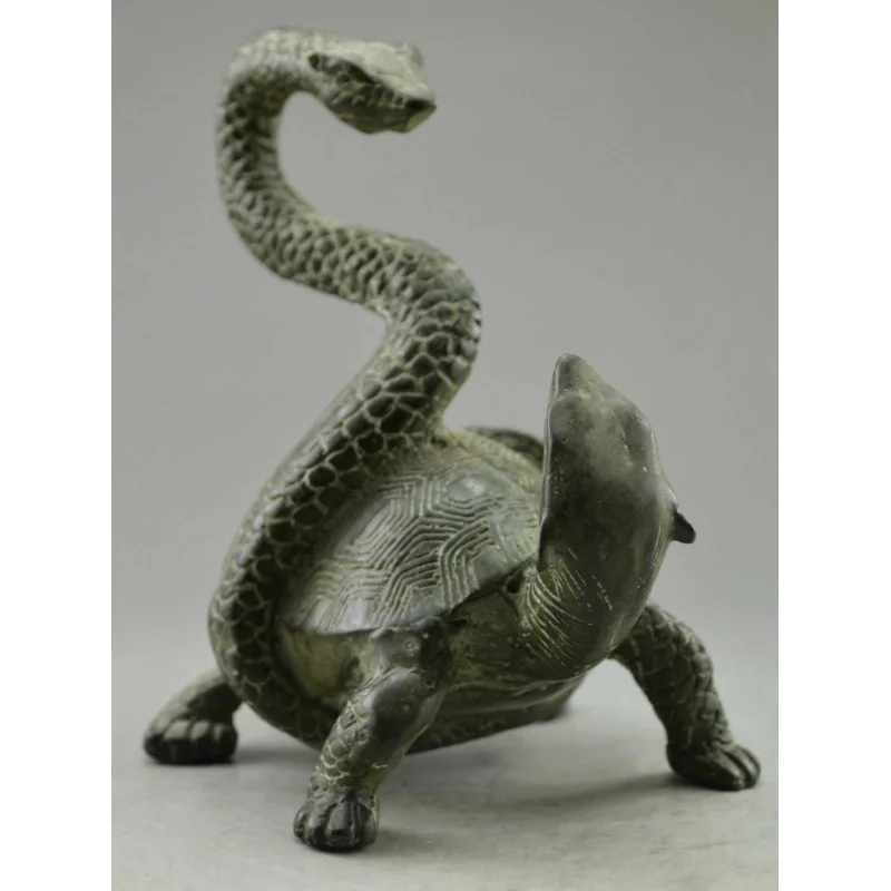 Xuanwu Turtle Snake Basalt four Spirits beasts Feng Shui god beast statues