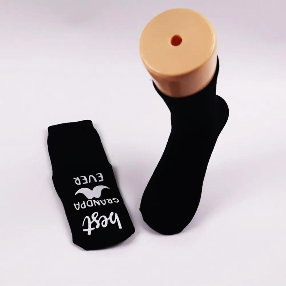 Men Women Floor Socks Fun Gift Socks Grandpa Ever Socks Fun Mid-tube Anti-slip Cotton Socks for Men Women Father's Day Easter