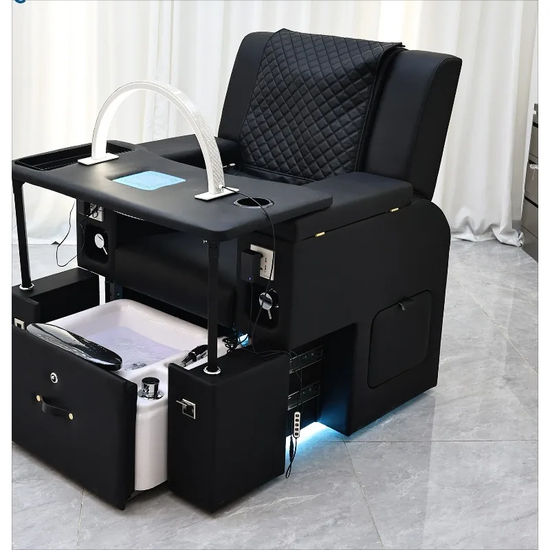 

Foot manicure pedicure chair with folding LED lighting