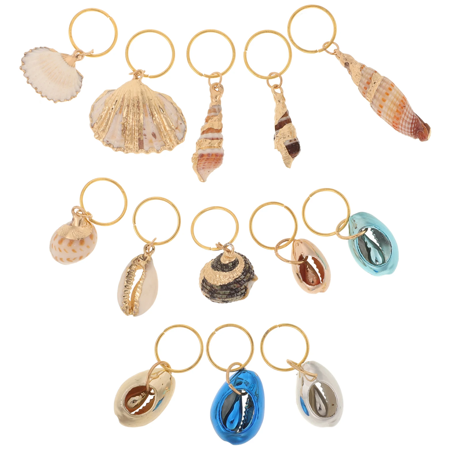 

13 шт., подвески в виде жемчужных ракушек, аксессуары, африканские косы, женские подвески в виде ракушек, кольца для волос «сделай сам», украшения для кос, подвески для укладки