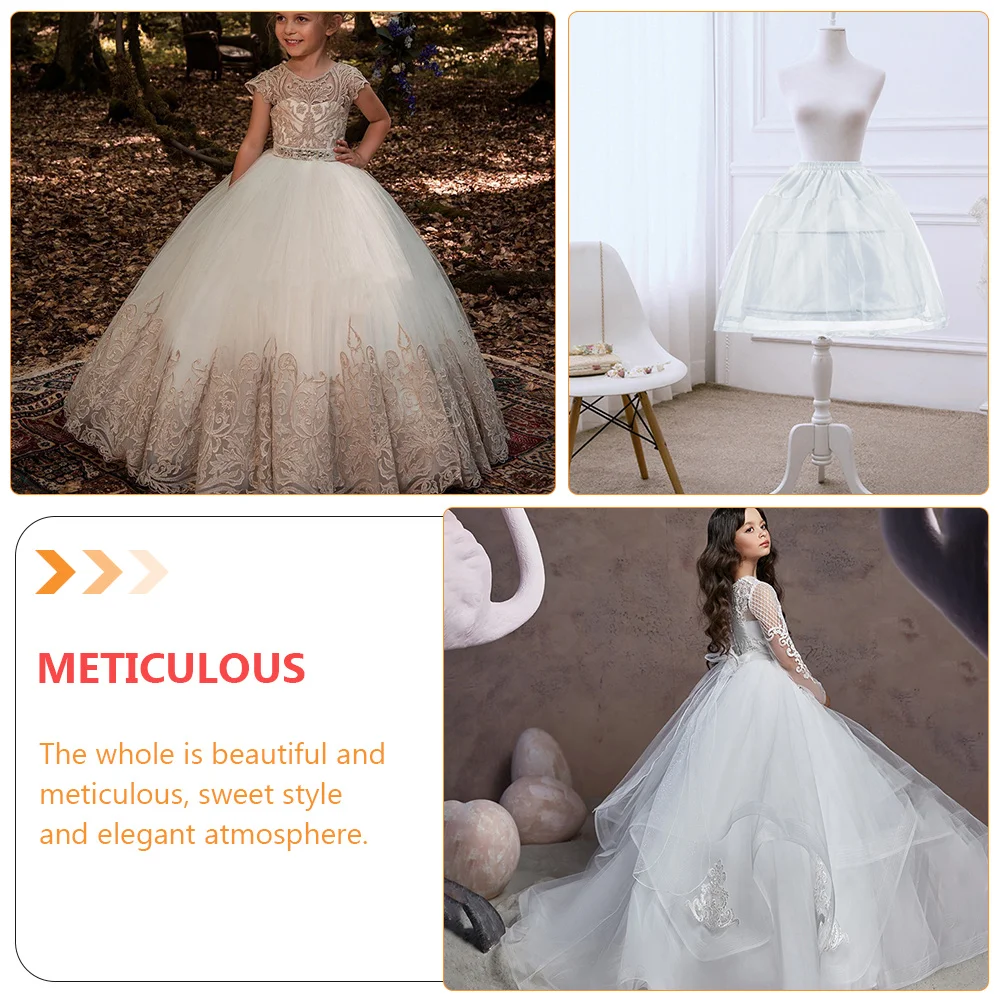 

1pc Steel Rim Adjustable Petticoat For Wedding Lolita Tutu Skirt Tulle Underskirt White Polyester Pettiskirt Costume Underskirt