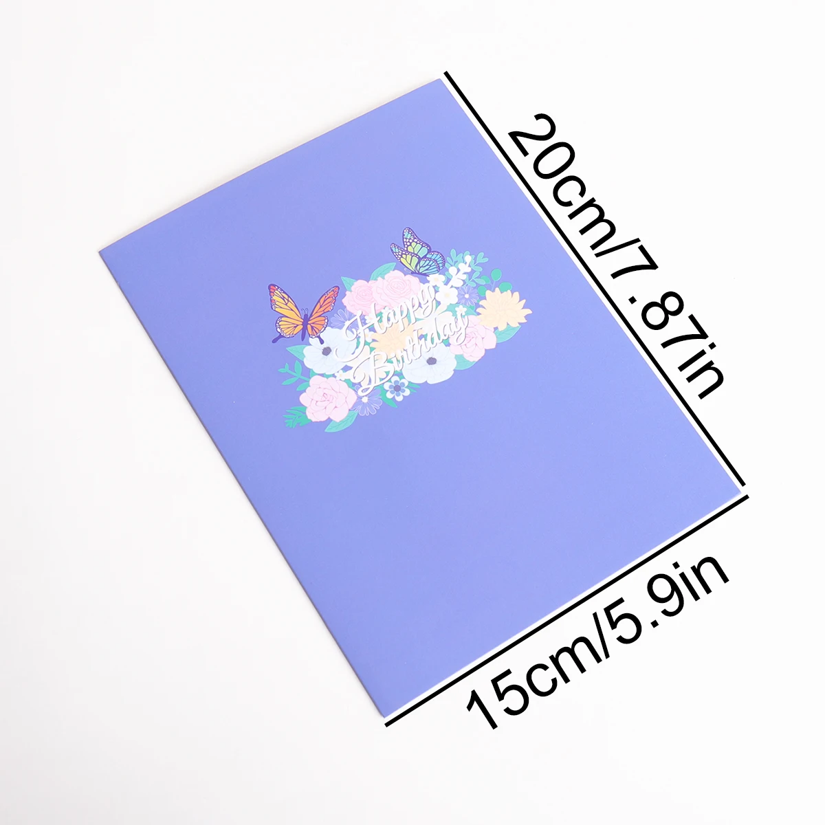3D Floral Butterfly Greeting Card, Mother’s Day Writable Blessing Thank You Card Envelope, Handmade Paper-Cut Gift Give to Mom