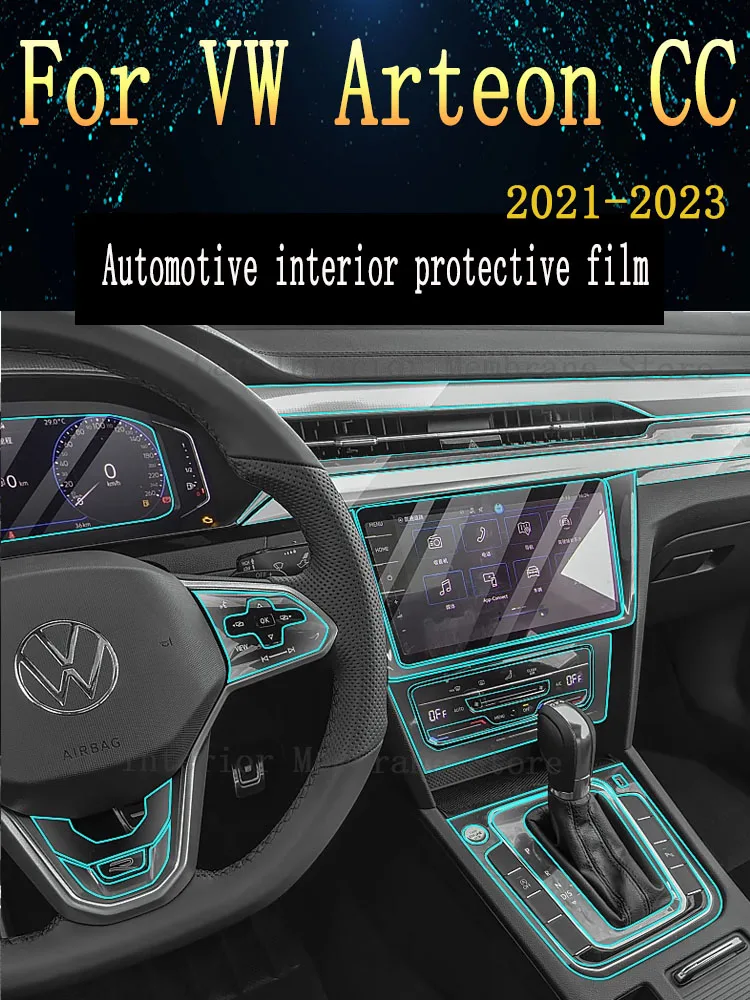 

For VW Arteon CC 2021 2023 Gearbox Panel Navigation Screen Automotive Interior TPU Protective Film Cover Anti-Scratch Sticker