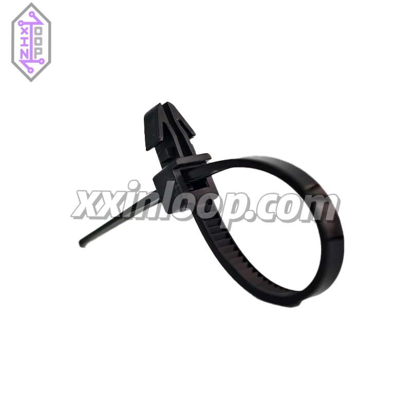 111‐85610 PA66HS Кабельная стяжка с круглым отверстием внутри зубчатая фиксирующая стяжка для наконечника стрелы 158 x 3,6 мм Комплект Ø до 32 мм Отверстие для панели