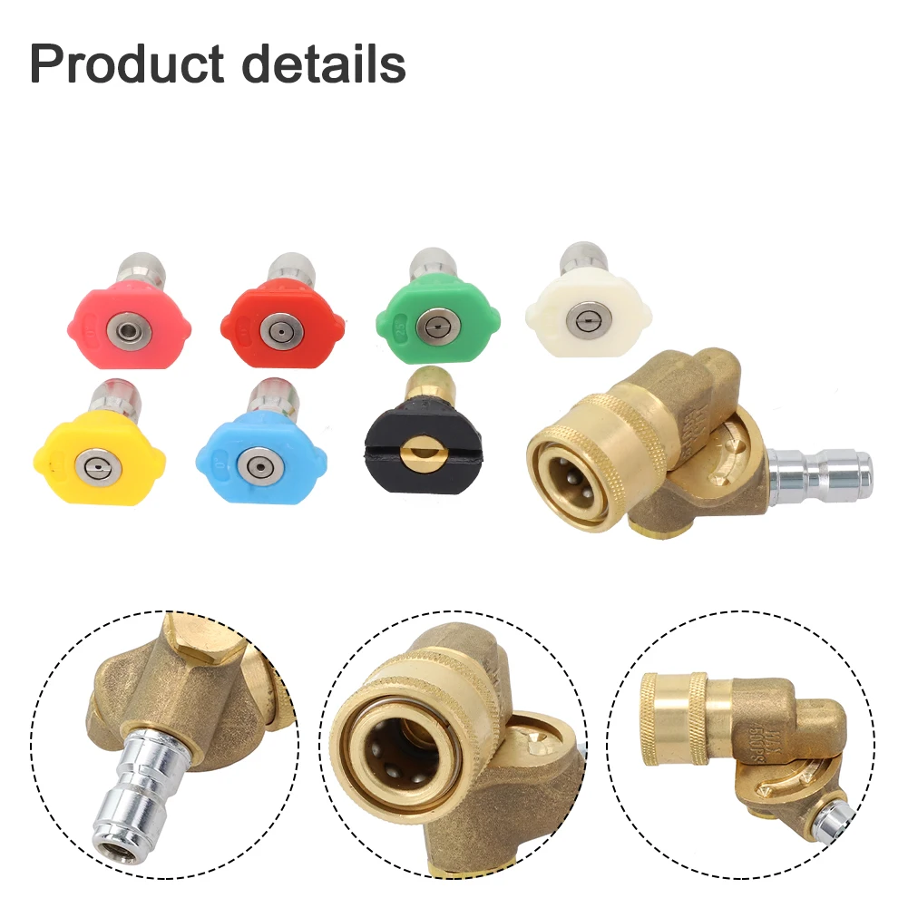 

Nozzle Tips Kit High Pressure Washer Nozzles Compatible With 4500 PSI Green 25 Spray Pattern Red 0 Spray Pattern