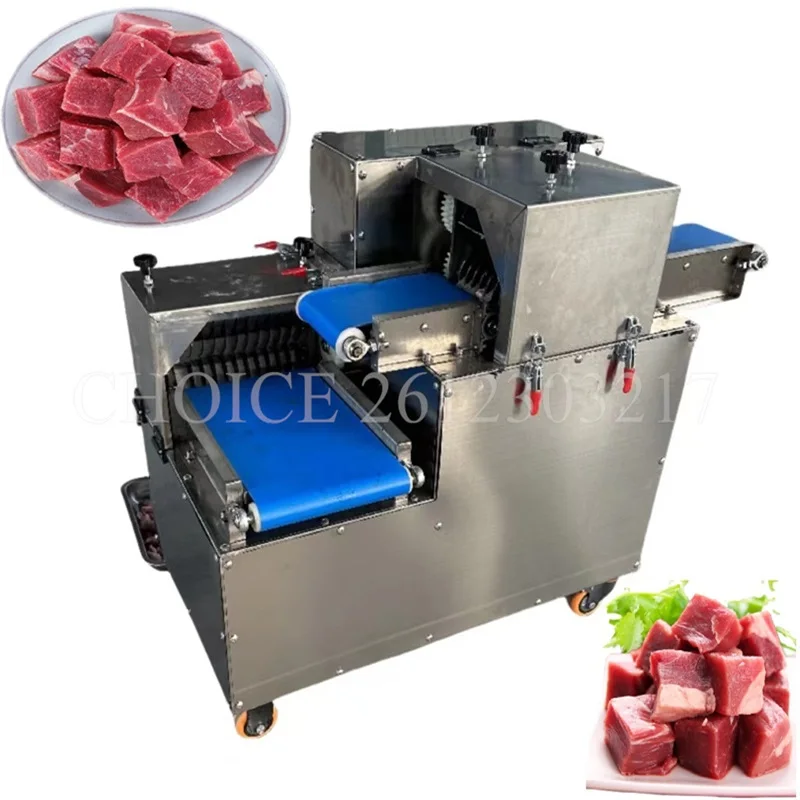 Commercial Fresh Meat Slicer Automatic Beef Pork Chicken Breast Dicing Stainless Steel Meat Cutting Maker Frozen Beef Cutter