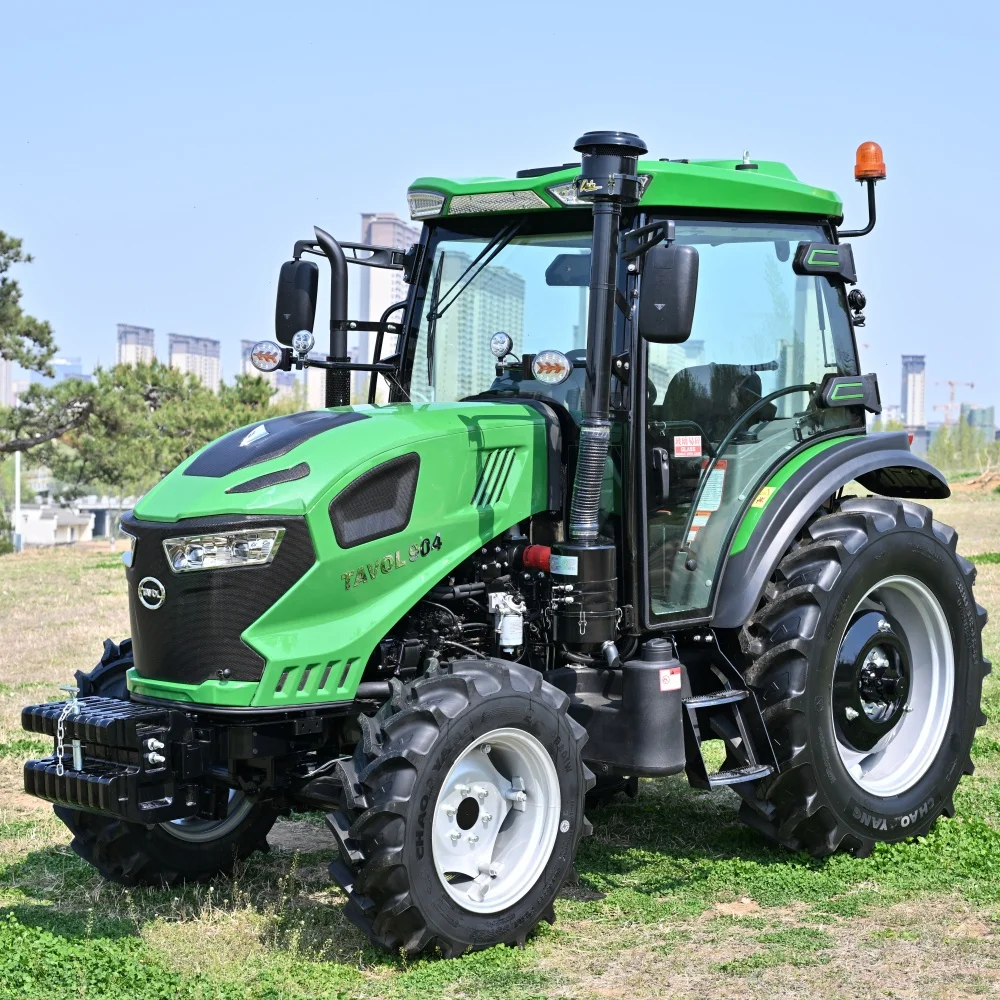 2026 Hot Sale 50Hp/70Hp/80HP Mini Diesel YTO 4x4WD Gear Drive Wheel Tractor Farm Tractor Front Loader Accessories Factory Price