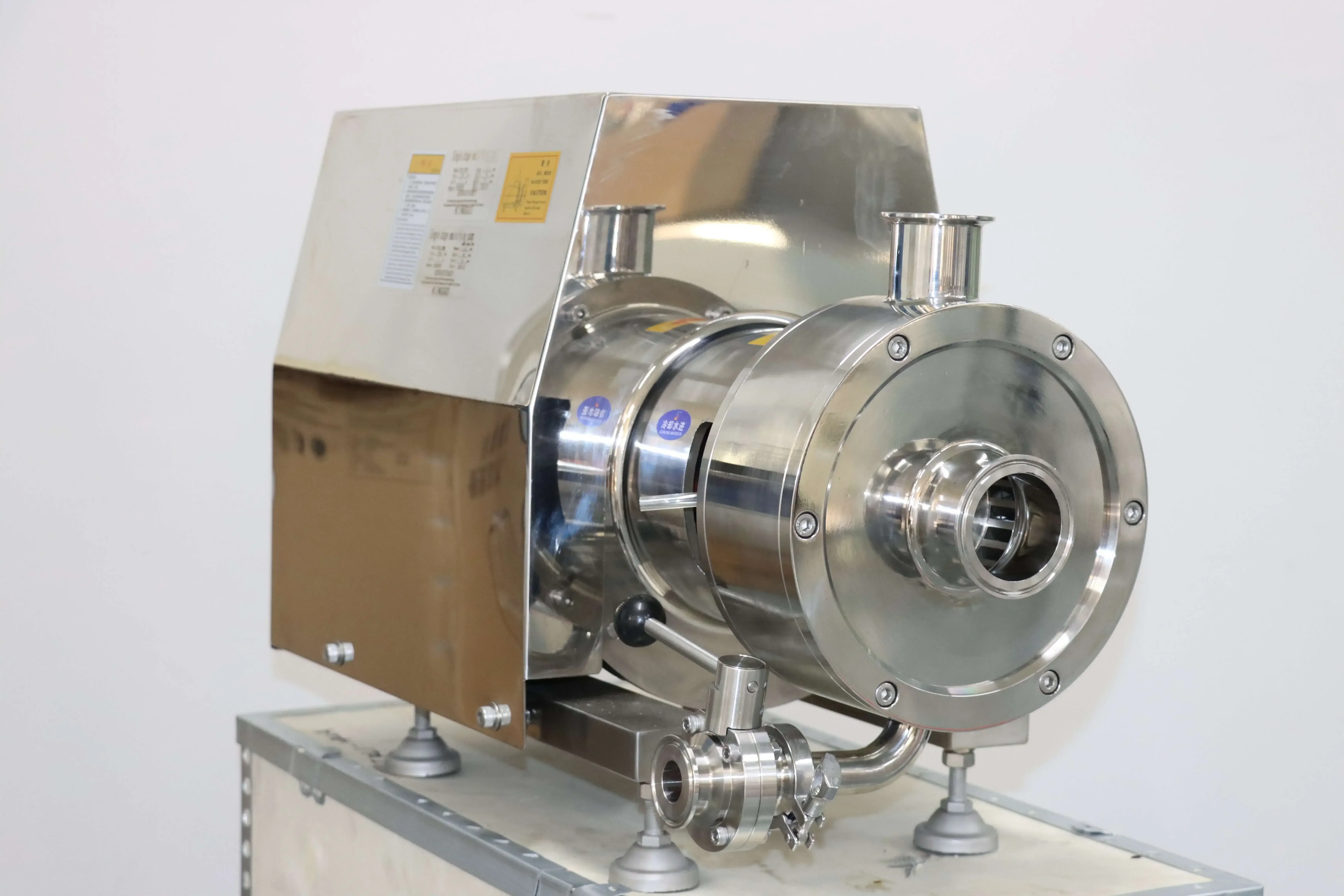 Food Grade Stainless Steel 304 316L Inline High Shear Homogenizer Emulsifier Pump Tri Clamp Single Stage Emulsification Pump