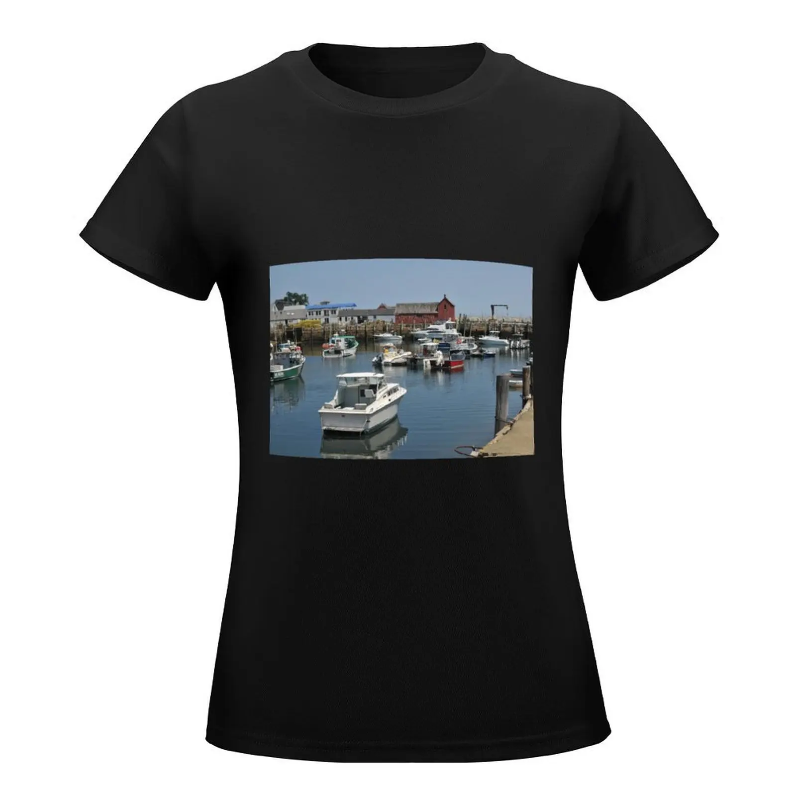 Rockport Harbor, MA T-Shirt vintage blanks plus sizes blacks t-shirt dress for Women plus size