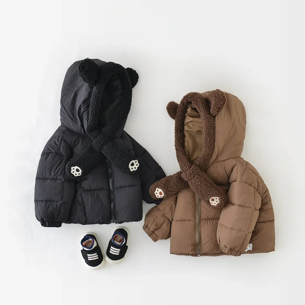 

New Infant Winter Parkas Hand Stuffed Cotton Hooded Coat Cute & Warm Outerwear for Baby Cute Baby Boys Parkas