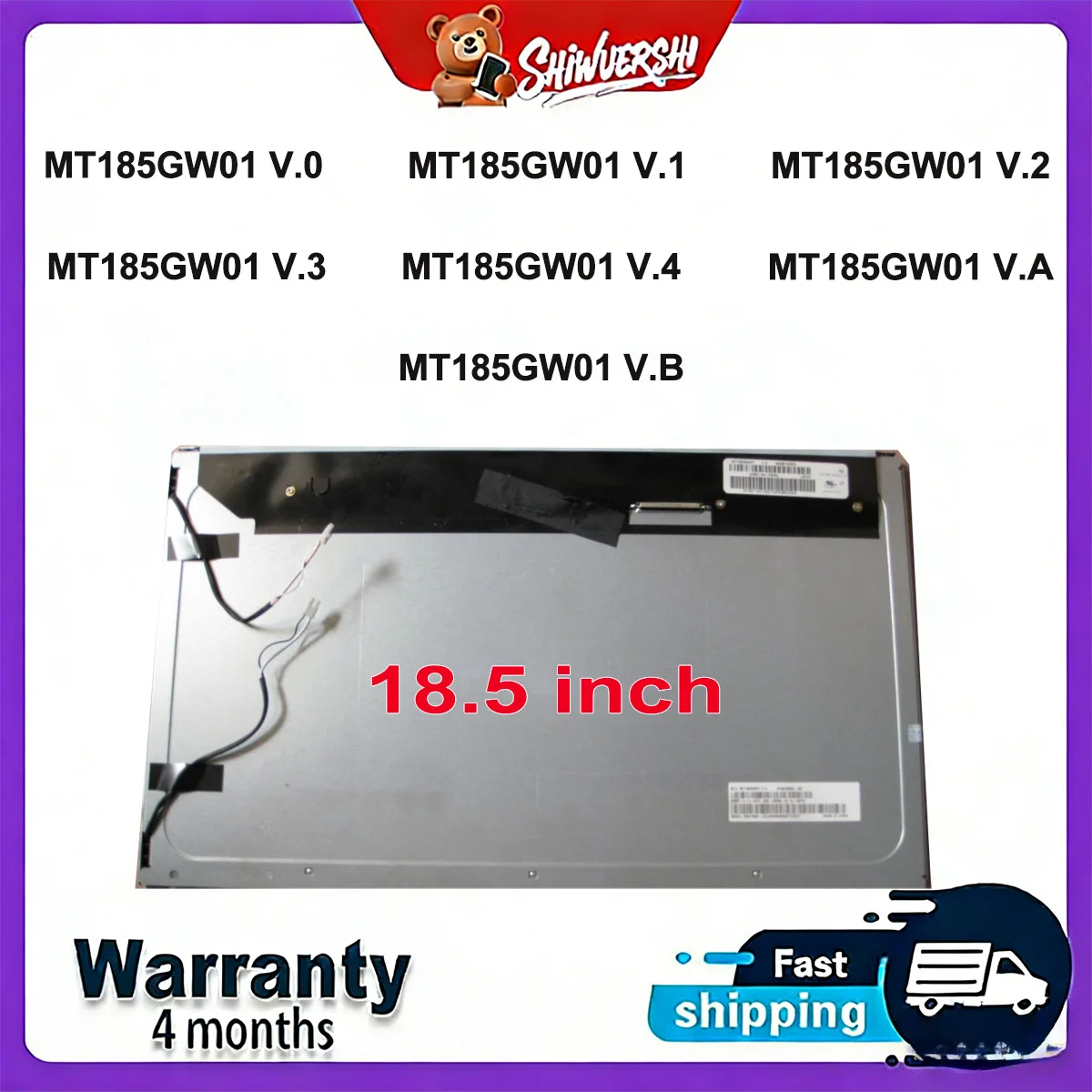 

Новый ЖК-экран 18,5 дюймов MT185GW01 V.0 MT185GW01 V.1 MT185GW01 V.2 MT185GW01 V.3 MT185GW01 V.4 MT185GW01 V.A MT185GW01 V.B