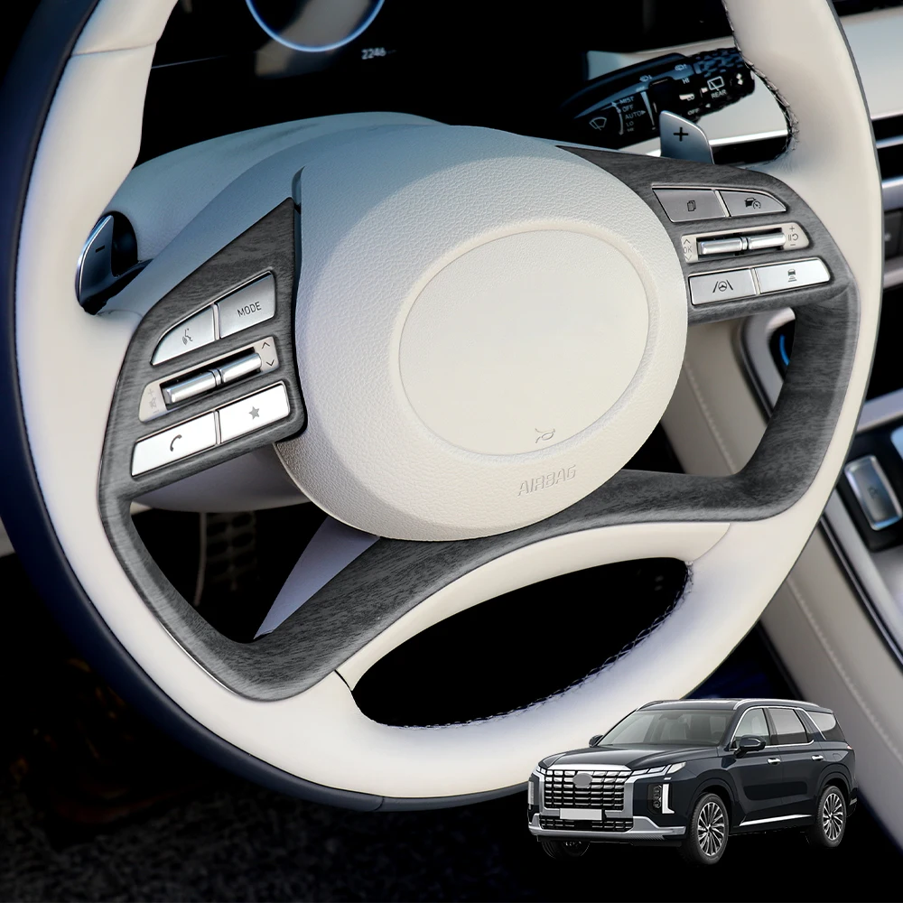 

For Hyundai Palisade 2023-2025 Carbon Fiber Steering Wheel Cover Trim Car Tuning Interior Accessories LHD/RHD