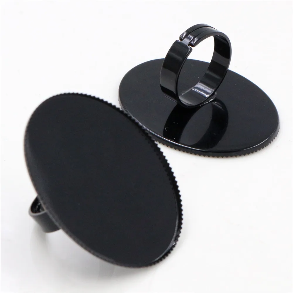 13x18mm 18x25mm 30x40mm  Fashion Colors Plated Brass Oval Adjustable Ring Settings Blank,Fit 10x14-30x40mm Cabochons