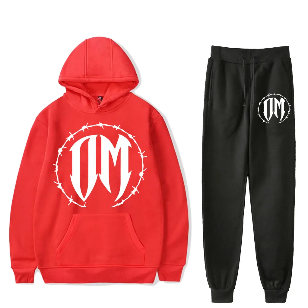 Óscar Maydon merch Óscar Maydon logo  Hooded Two Piece Set Sweatshirt Men/ Women's Set Fans Pullover hip hop tops