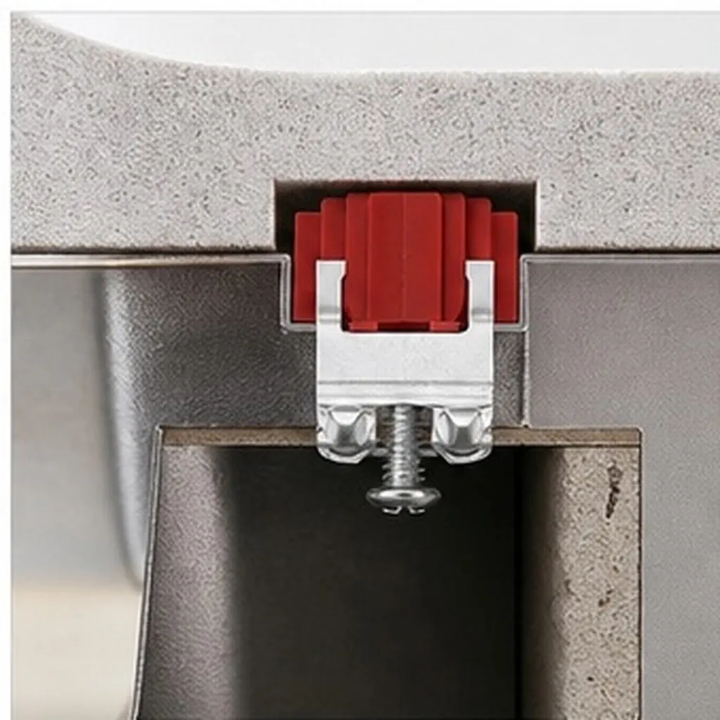 6Pcs Adjustable Sink Clips Heavy Duty Stainless Steel Undermount Sink Brackets Installation Kit for Kitchen Bathroom Solid