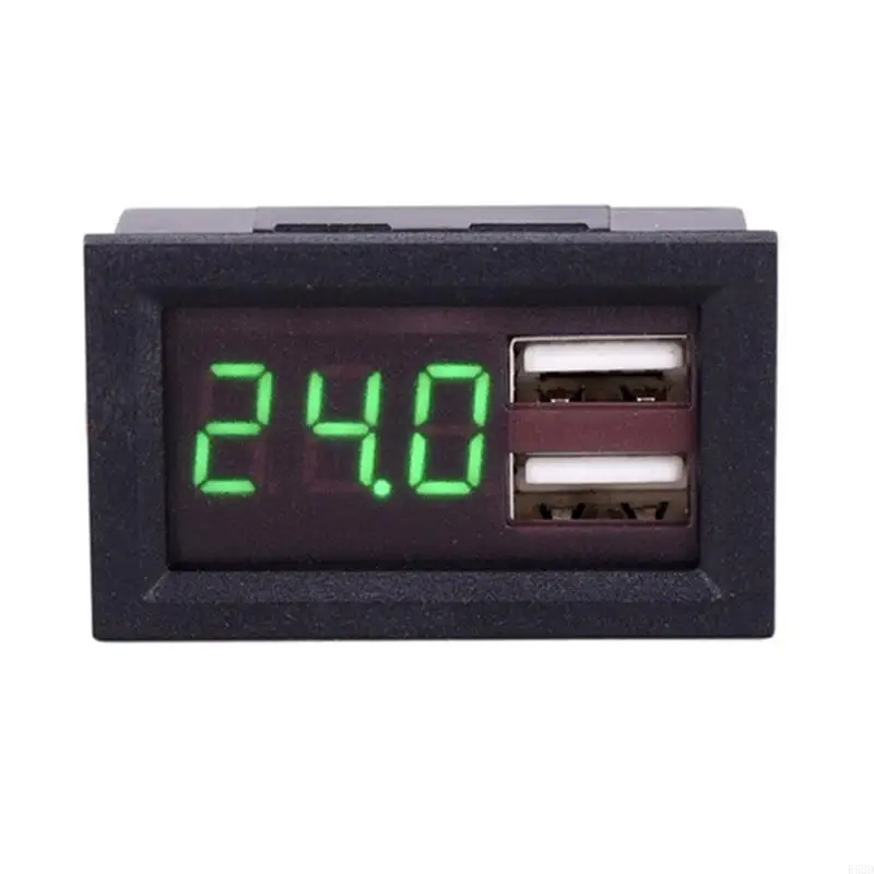 

R53D Digital Panel Meter Current Meter Battery Tester Monitor Dual USB Output