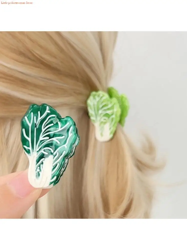 F92D Creative Plant Shaped Hair Accessories Practical Acetate Barrettes Women Gift