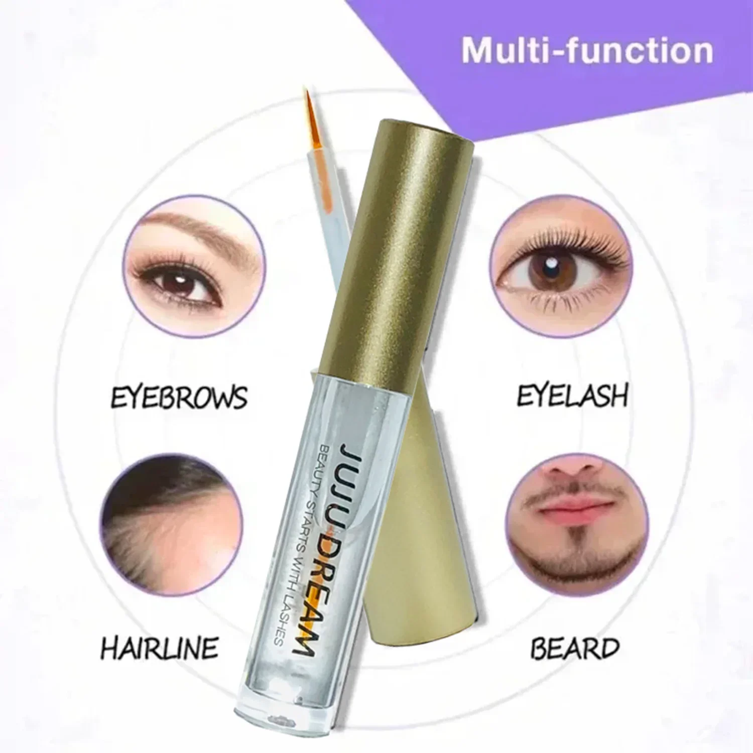 Serum na porost rzęs – szybkie wydłużanie, podkręcanie, zagęszczanie, wodoodporne, długotrwałe, delikatne, certyfikowane, unisex