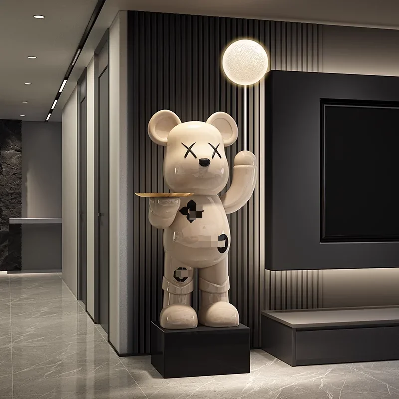 High-grade Violent Bear Ornaments, Internet Celebrity Living Room Sofa TV Cabinet Next To Bluetooth 2025 New Large Doll