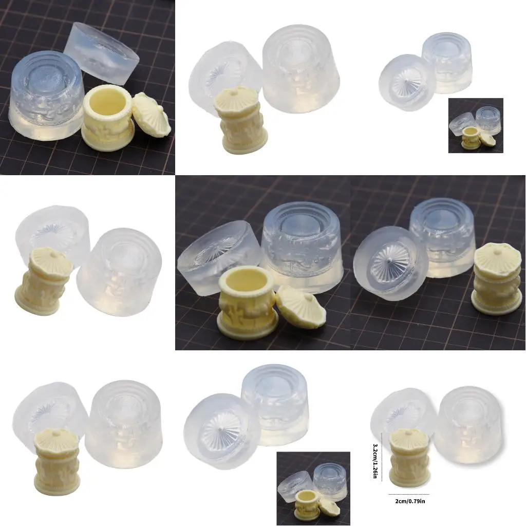 Detailed Small Jar Silicone Mould For Crafting Tiny Decorative Pottery Pieces