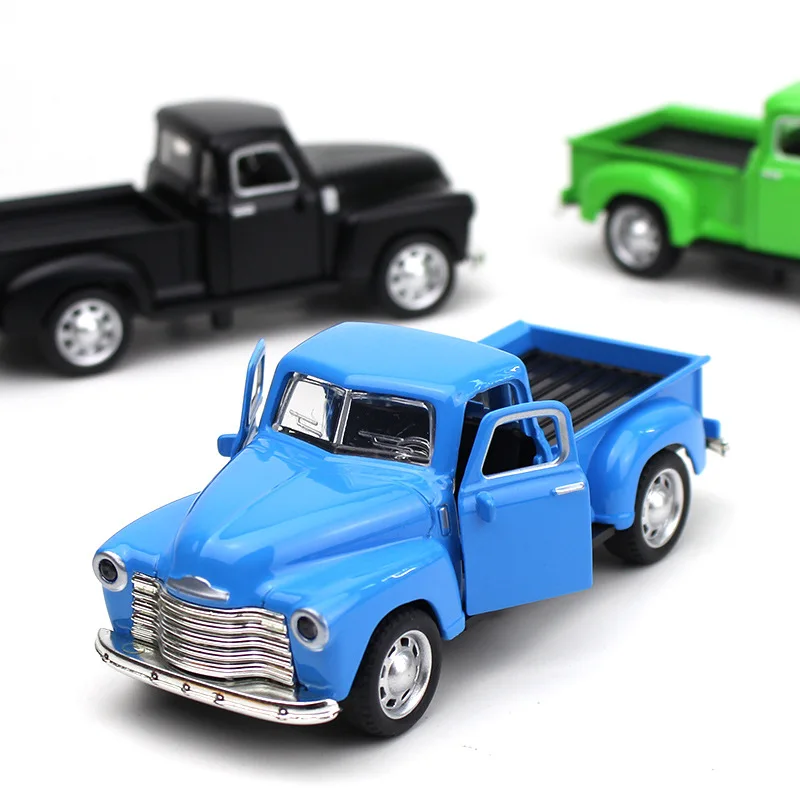 Classic Pickup Car 1/32 Scare Model Simulation Alloy Diecasts Pull Back Vehicle Toy For Boy Kids Collection