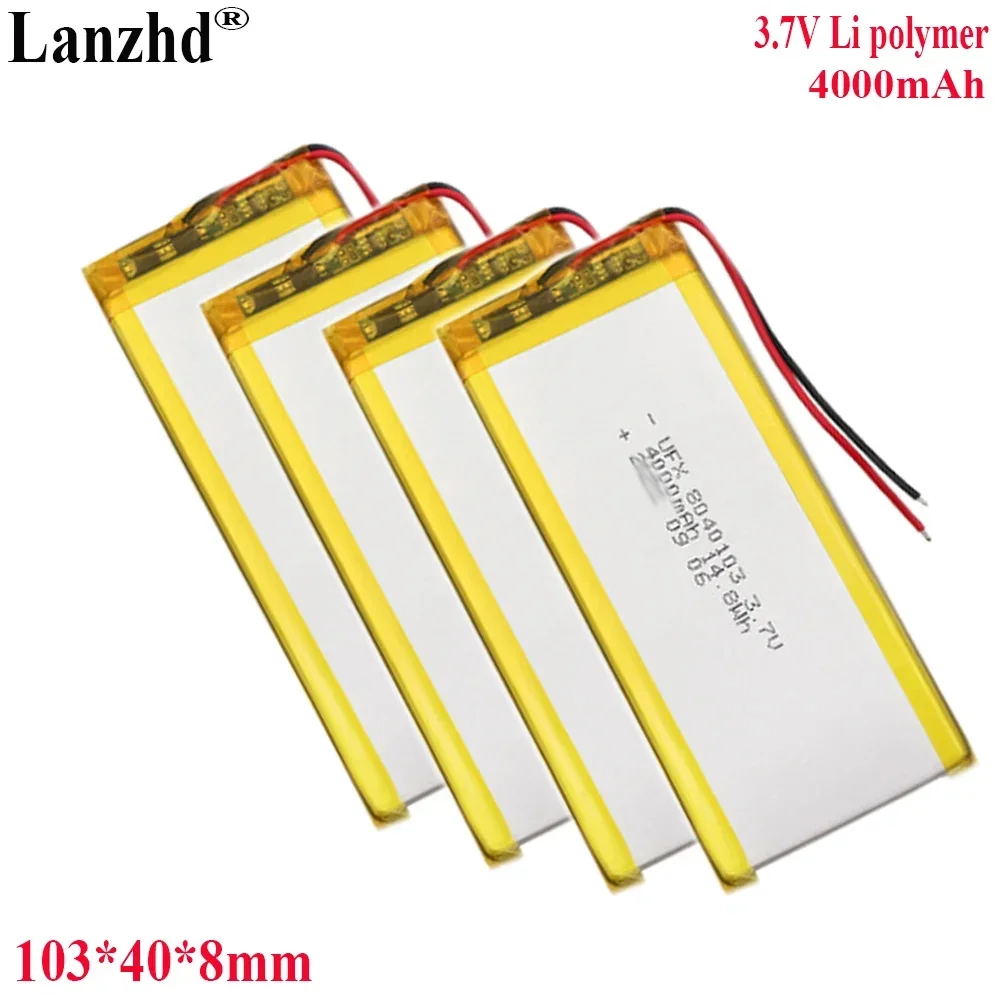 3.7V Li Polymer Battery 4000mah For Sky book Flat battery Bluetooth speaker Air purifier GPS stick light toy digital Battery