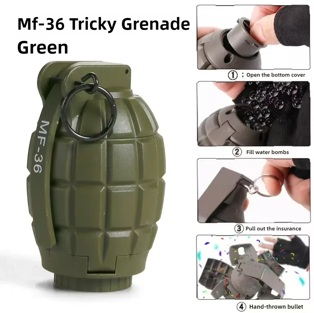 

2 шт./лот, пластиковые многоразовые имитационные гранаты MF-36 с пружинным механизмом для страйкбола, пейнтбола, CS-игр, реквизит