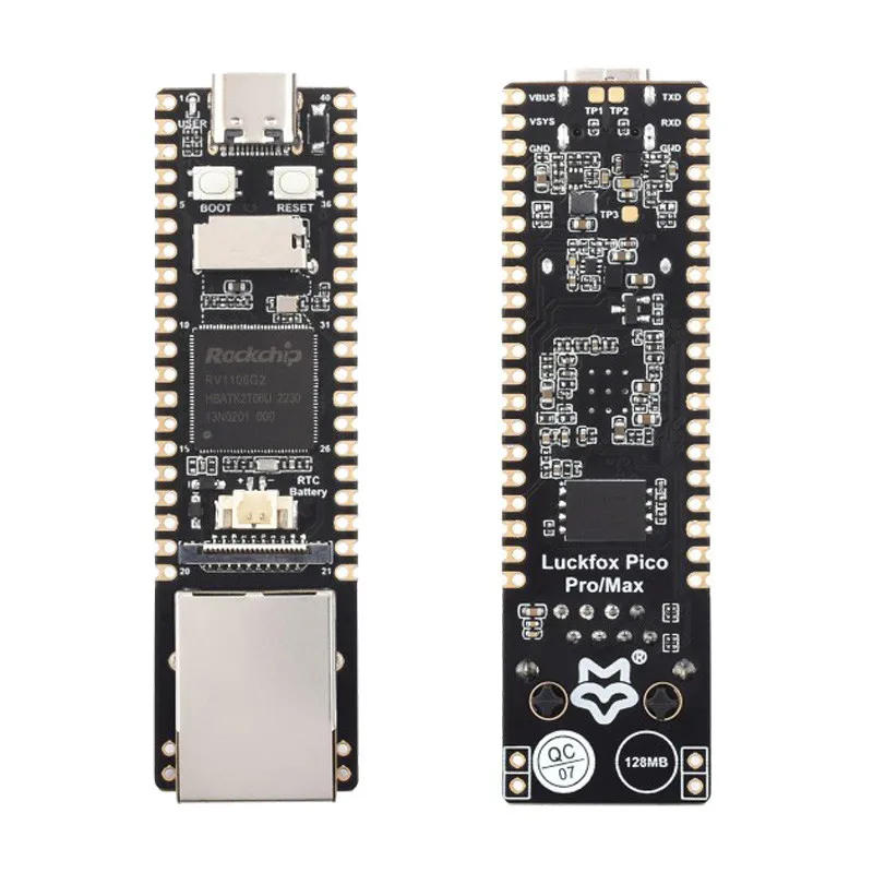 Luckfox Pico pro/max RV1106 Rockchip Ai แขน Cortex-A7 RISC-V 128/256 DDR3L NPU กล้อง ISP ดีกว่าราสเบอร์รี่ Pi Pico