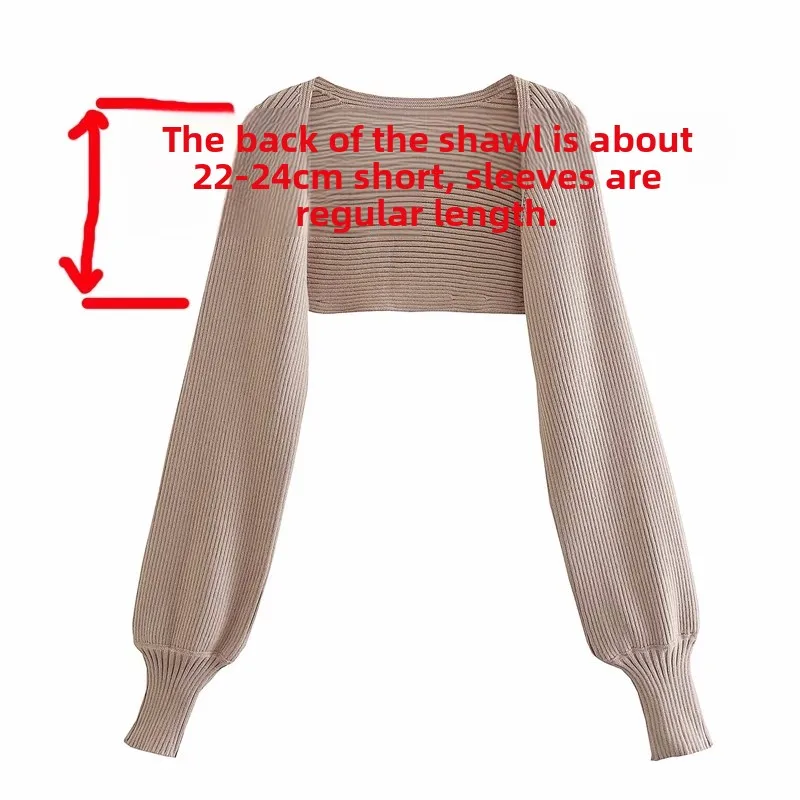 

Thiened Long Sve Knitted awl Ultra-ort Casual Sle Women's Faion Autumn Winter Streetwear Sle Open Cardigan