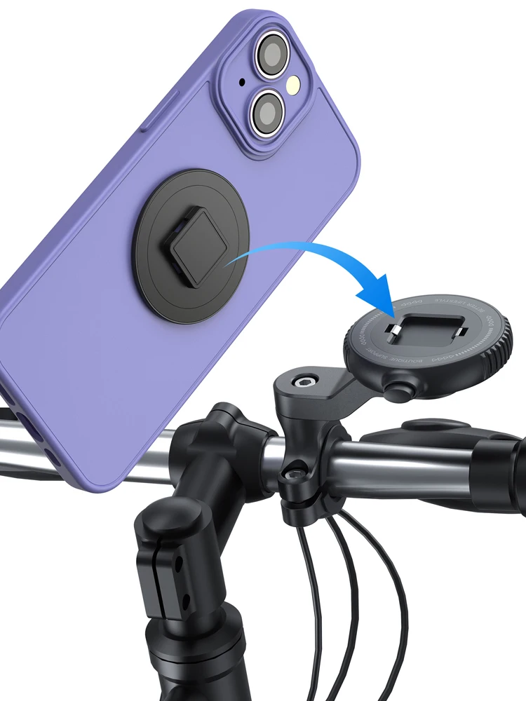 AliExpress iBudim Bicycle Phone Mount Mountain Bike Phone Holder Universal Quick Lock Handlebar Cycling Cell Phone Holder Stand for Ebike Scooter