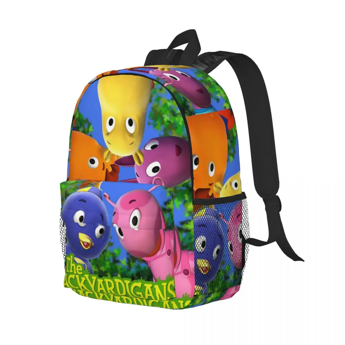 The Backyardigans 배낭 핫 세일 데이 팟 대용량 소년 소녀 BookBag 남성용 여성용 어린이 학교 가방