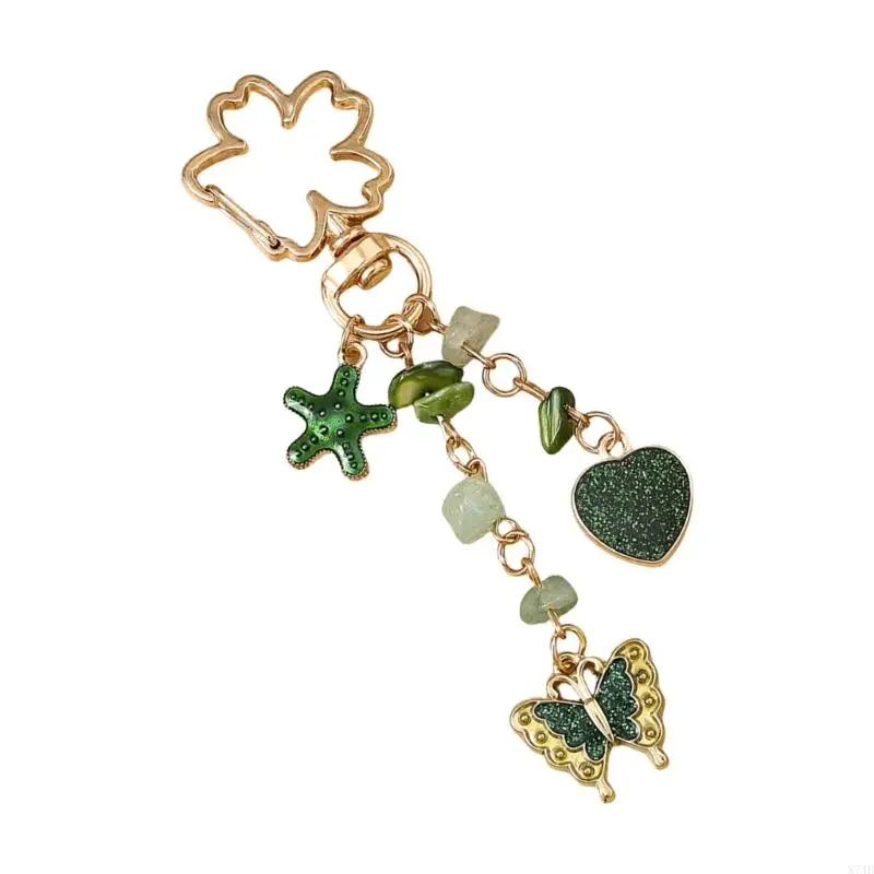  Unique Floral Initial Keychain for Handbags Keys Jewelry Accessory Gifts
