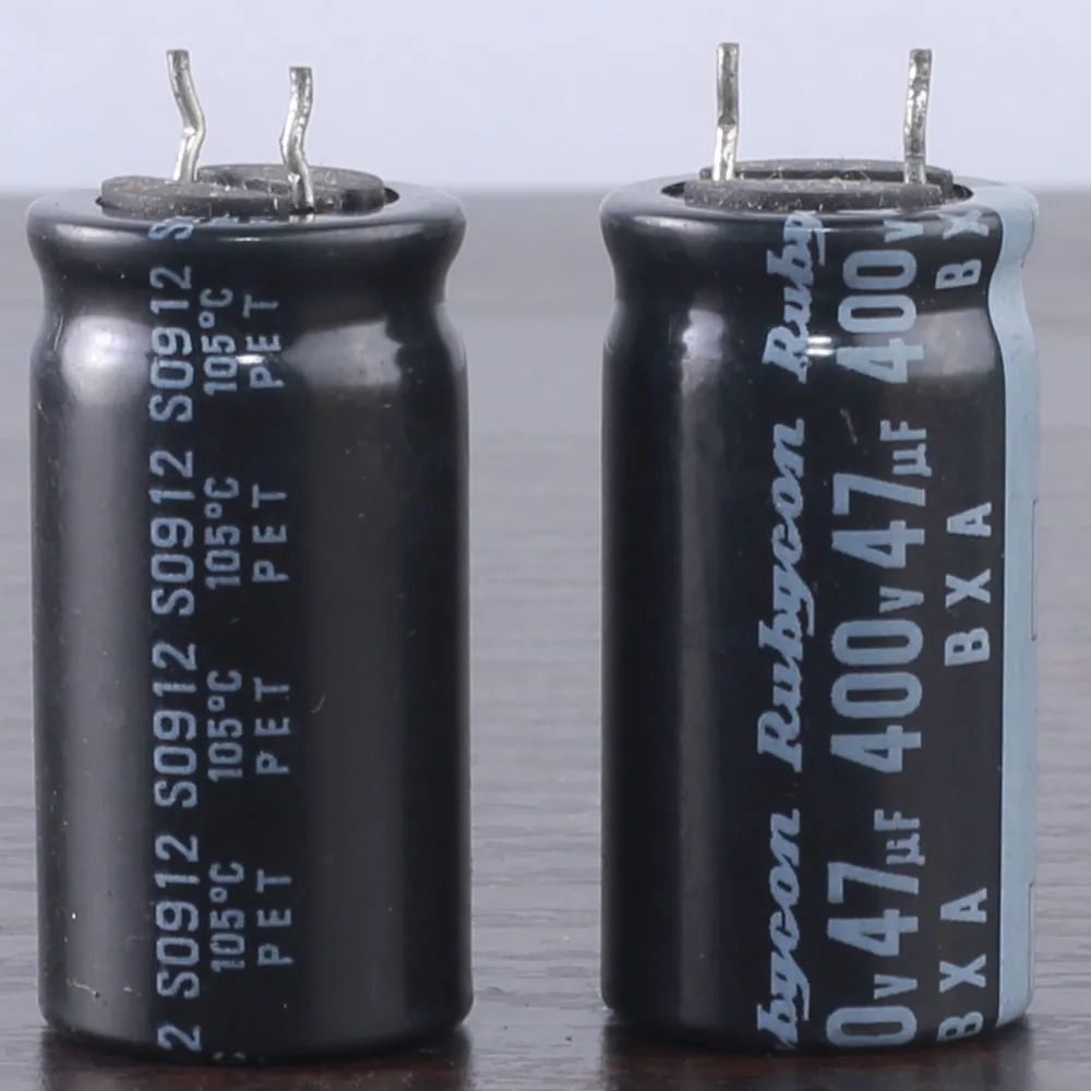 2pcs RUBYCON BXA 47uf 400v 47mfd Capacitor long life 105℃ 16*31mm