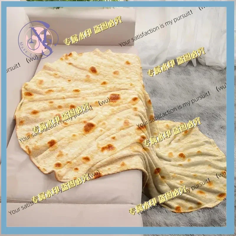 Multi-size fun round tortilla blanket, suitable for sofas, offices and other flannel blankets