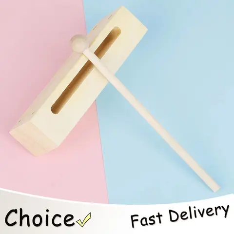 IRIN Orff Musical Instruments Wooden 2 Tone Castanets Clapper Percussion Low High Pitched Square Clapper Kids Educational