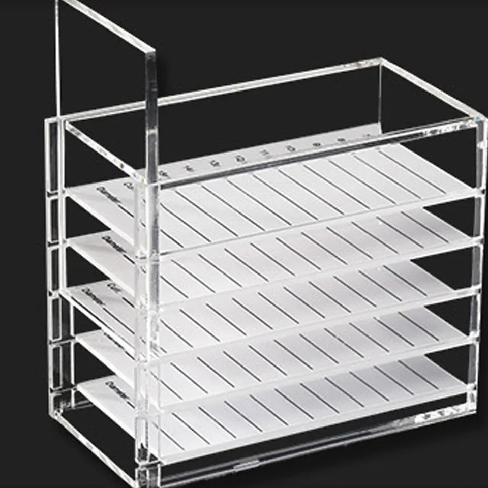 5 Capas Caja de Almacenamiento para Extensiones de Pestañas Acrílica Paleta Organizador de Pestañas de Visón Soporte Exhibidor Herramientas de Maquillaje 2