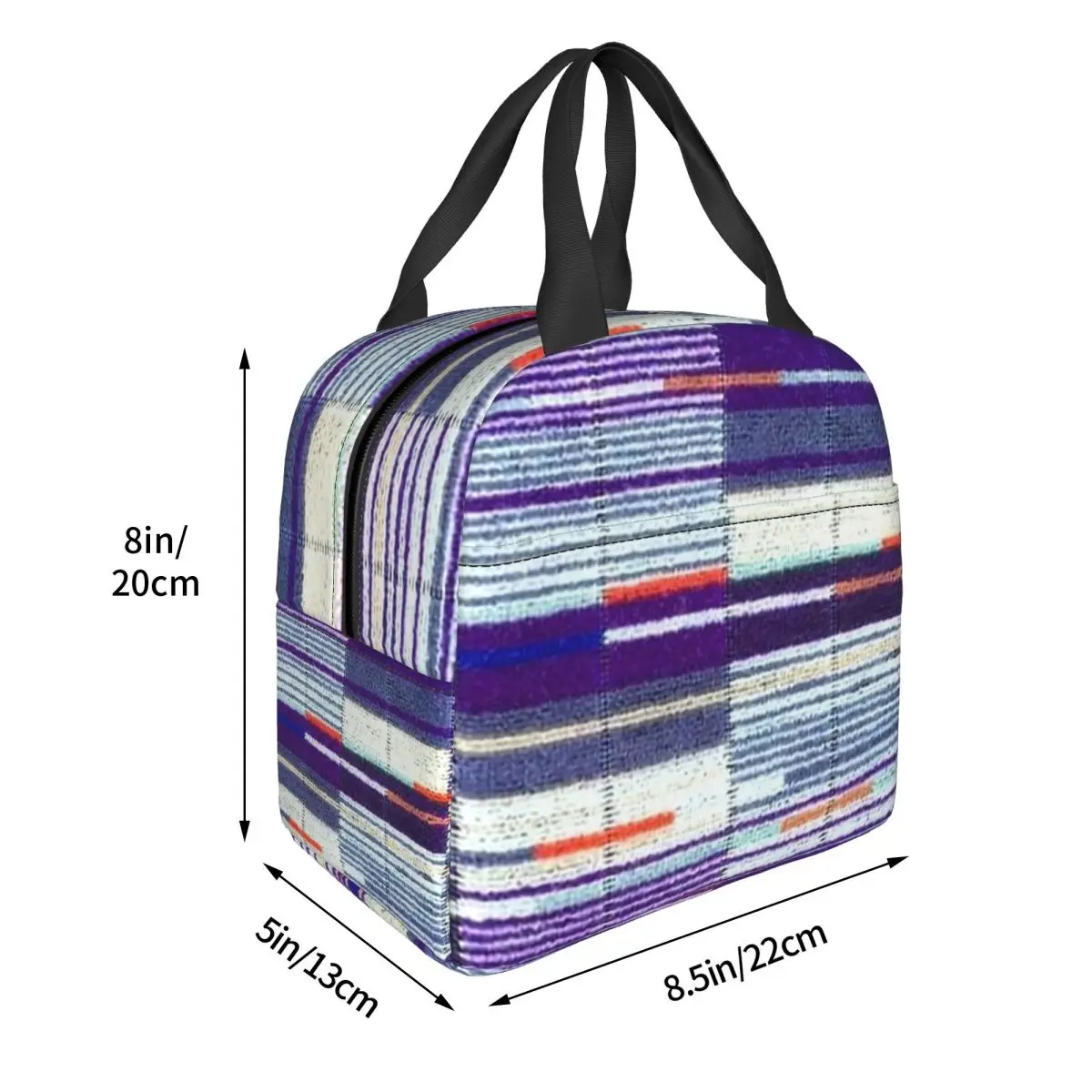 Elizabeth Line Underground Moquette Seat Cover Lunch Bags Insulated Bento Box Lunch Tote Picnic Bags Thermal Bag for Woman Kids