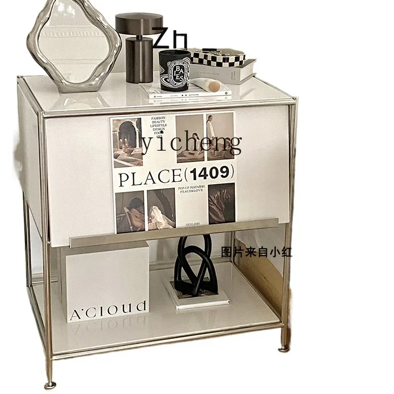 l2 Bedroom Bedside Table Stainless Steel Module Combination Dining Side Home Living Room Storage Cabinet