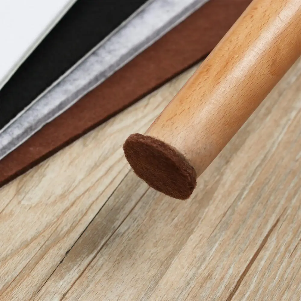 Home Self-Adhesive Furniture Leg Felt Pads DIY Cutting Anti-slip Mat Anti Noisy Floor Protector Bumper Chair Fittings