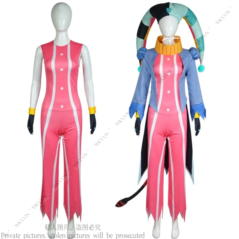 Anime Helluva Cosplay Costume Boss Clothes Uniform Cosplay Fizzrolli Cosplay Hell Devil Halloween Costume Unisex Tail Headwear