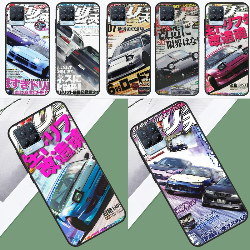 JDM Magazine Case For Realme 10 9 11 Pro Plus GT Neo 5 2T 3T C11 C15 C21Y C25s C30 C31 C33 C35 C55 Cover