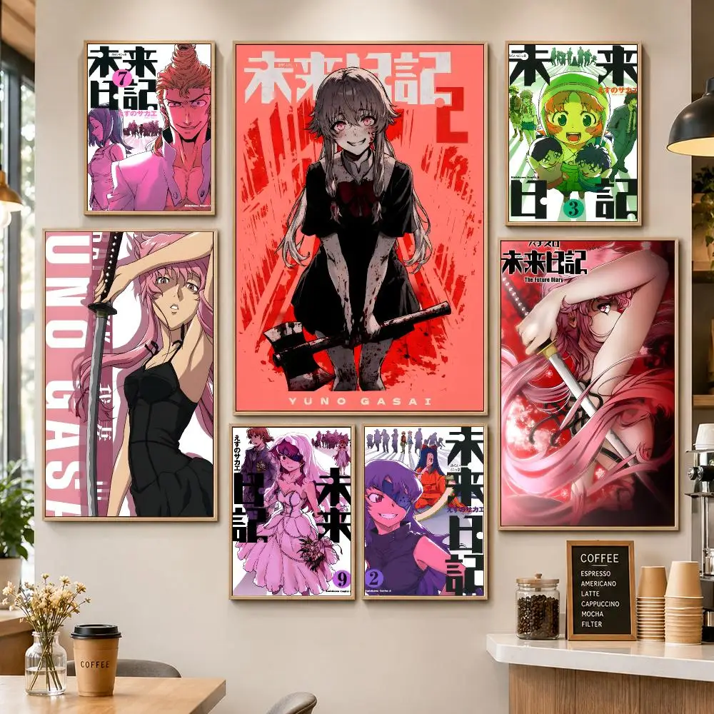 Anime Mirai Nikki Horror Diary Manga Poster HD Wall Decor Apartment Dorm Office Cafe Bedroom Home Gift