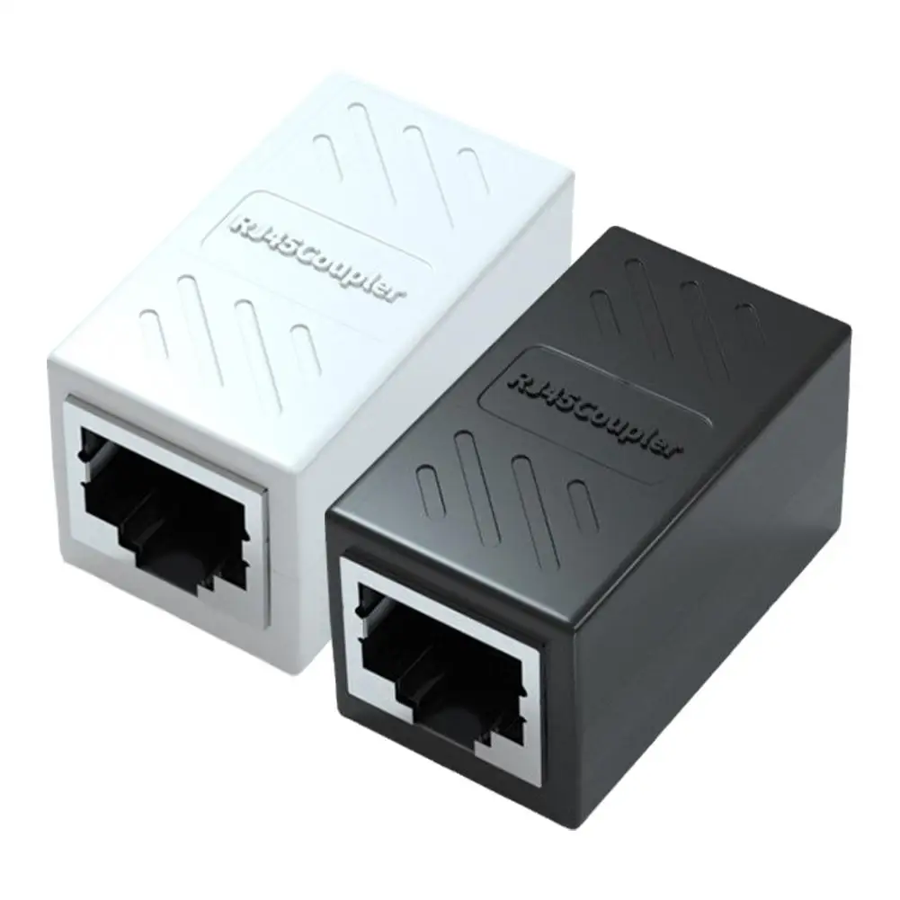 Сетевой адаптер RJ45 «мама», черный «Мама»-«мама», соединитель, удлинитель RJ 45, удлинитель кабеля Ethernet