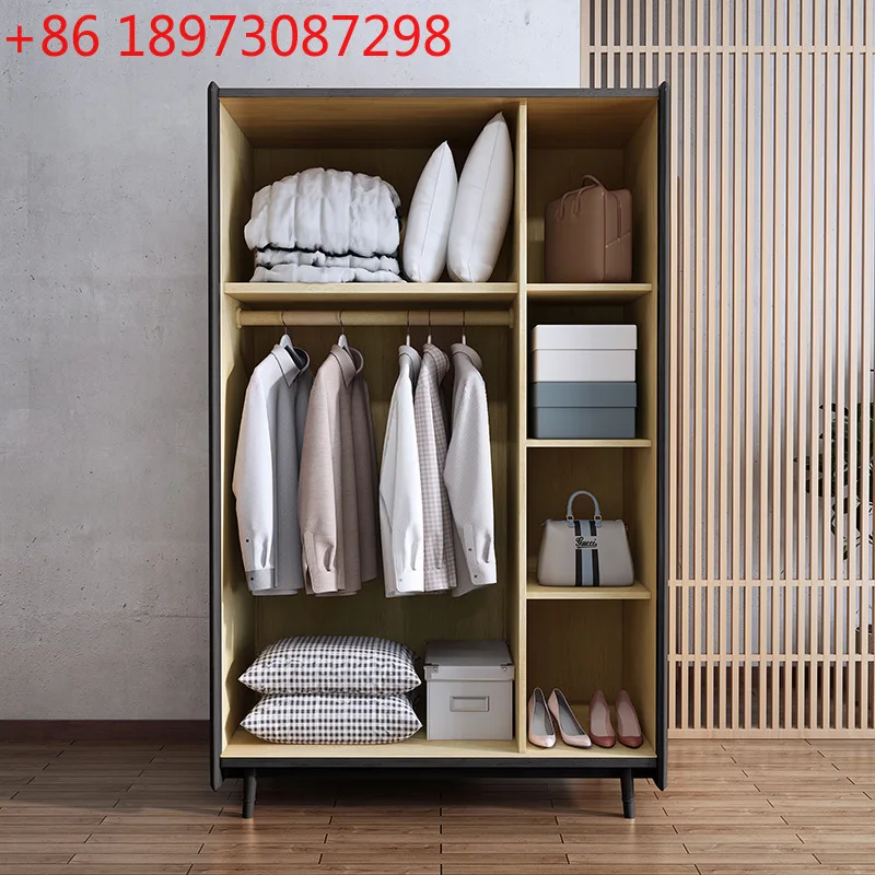 

Трехдверный шкаф из массива дерева, противоположная дверь, маленькая квартира, японский шкаф, ретро-шкаф для хранения вещей