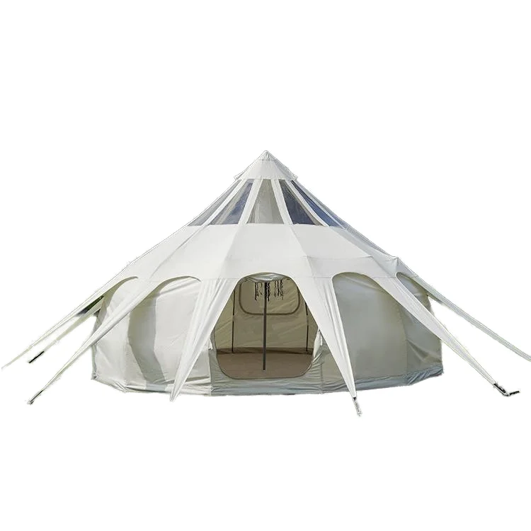 

5m luxury tent with transparent top Mongolian yurt 900D Oxford material one-bedroom structure, can accommodate 5-8 people