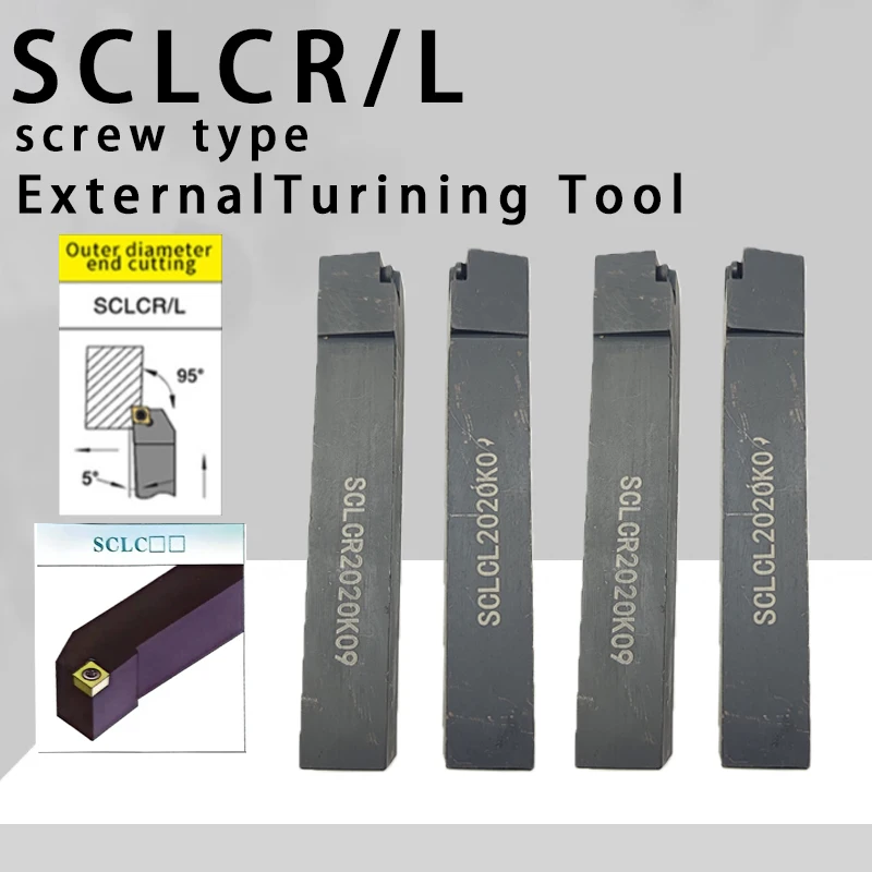 SCLCR0808/1010/1212/1616/2020/2525 External Turning Tool SCLCR SCLCL Lathe Bar Turning Holder CNC Cutting Tool Cutter Bar